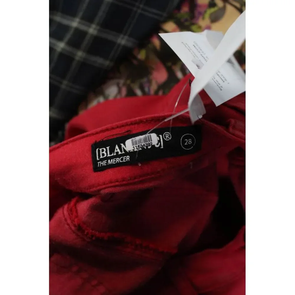 BLANKNYC  Womens Mercer Stretch Fit Skinny Jeans Red Size 28 11634392